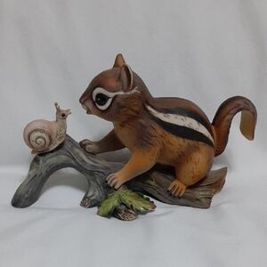 Chipmunk and Snail Figurine